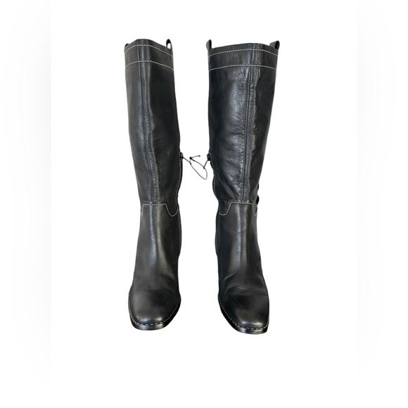 Anne Klein New York Black Leather boots size 8 - Picture 1 of 9